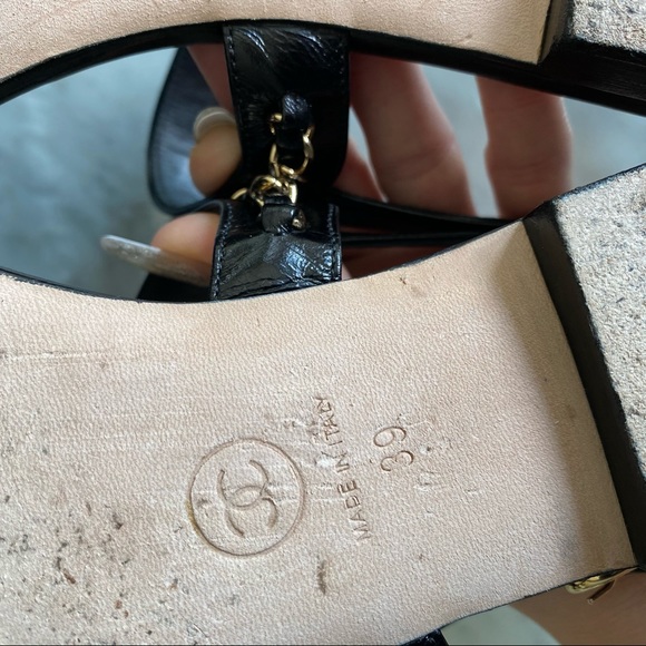 Authentic CHANEL CHAIN Gold strap sandals Rare💝 - Picture 8 of 15